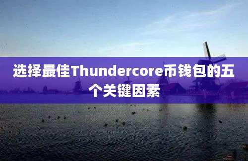 选择最佳Thundercore币钱包的五个关键因素