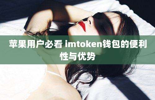 苹果用户必看 imtoken钱包的便利性与优势