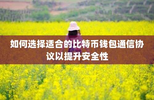 如何选择适合的比特币钱包通信协议以提升安全性