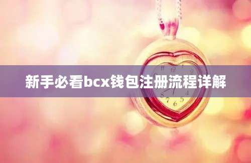 新手必看bcx钱包注册流程详解