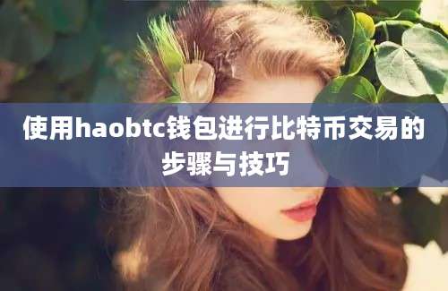 使用haobtc钱包进行比特币交易的步骤与技巧