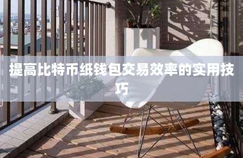 提高比特币纸钱包交易效率的实用技巧