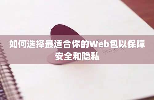 如何选择最适合你的Web包以保障安全和隐私