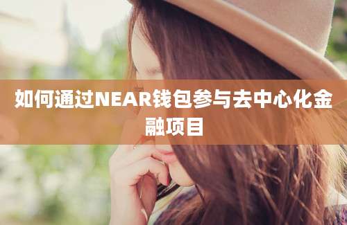 如何通过NEAR钱包参与去中心化金融项目