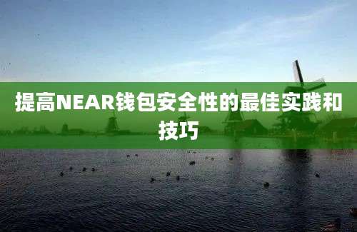 提高NEAR钱包安全性的最佳实践和技巧