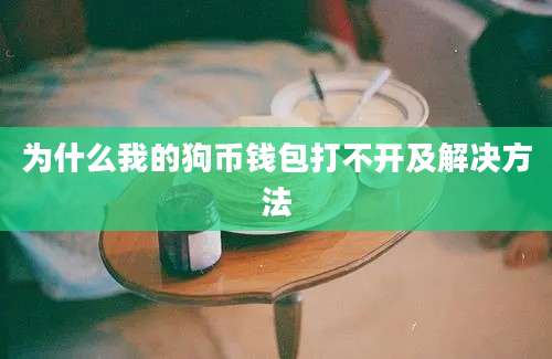 为什么我的狗币钱包打不开及解决方法